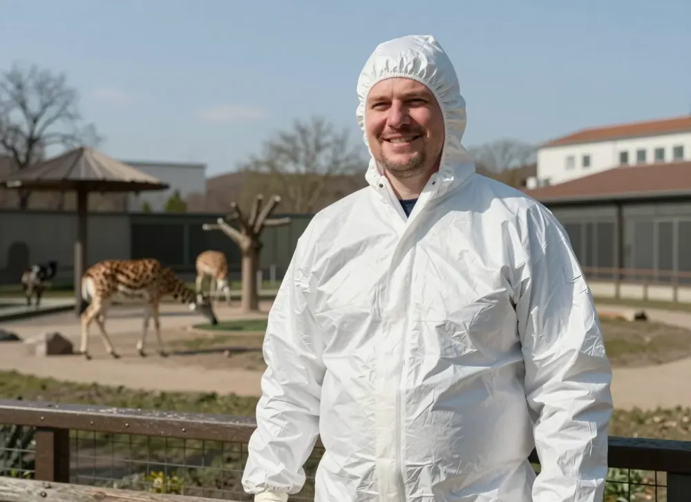 Schädlingsbekämpfer am Tierpark in Berlin-Lichtenberg