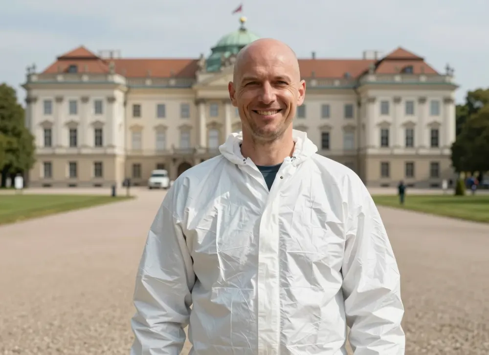 Schädlingsbekämpfer am Schloss Köpenick in Treptow-Köpenick